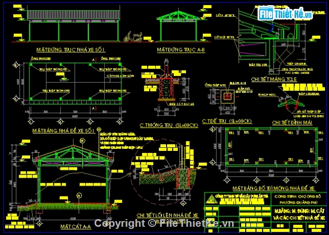 Bản vẽ mặt bằng,bản vẽ kết cấu,nhà để xe,Bản vẽ nhà thép,kết cấu nhà thép
